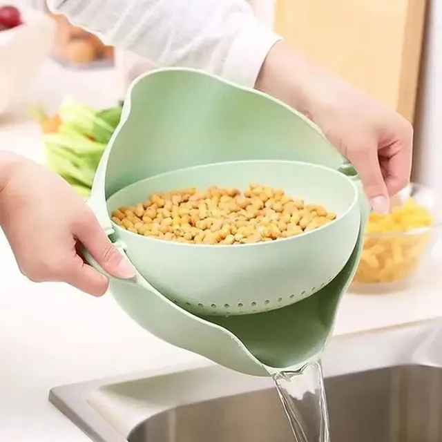 Égouttoir à légumes double couche avec poignée – vue 5