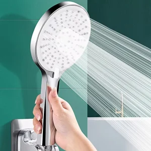 Pommeau de douche haute pression à grand panneau de 12CM, avec filtre, 5 Modes, buse de pulvérisation à grand débit, robinet de douche à pluie, accessoires de salle de bains