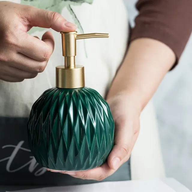Distributeur savon liquide céramique émaillée pompe… – vue 4