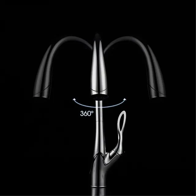 Robinet de cuisine en laiton doré brossé – vue 6