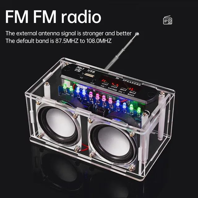 BRICOLAGE Bluetooth Haut-Parleur Kit avec FM Radio…