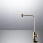 Évier de cuisine en cuivre gris odorpivotant à 360 °, robinet supporter ficateur d&rsquo;eau froide simple, supporter ficateur Pound, robinet à boire direct, noir