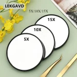Miroir grossissant compact avec ventouse, mini miroir de maquillage, main, voyage, petite poche, miroirs de courtoisie ronds, outils de maquillage, 5X, 10X, 15X