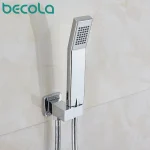 Pommeau de douche à main de luxe HORain, finition chromée, tuyau en acier inoxydable de 150cm, vente au détail et en gros