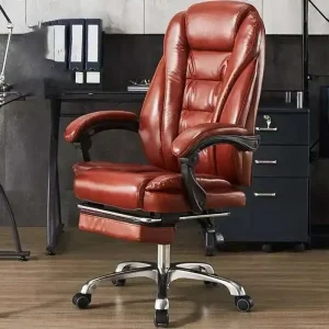 Siège exécutif chaise de bureau en cuir roues d&rsquo;étude moderne main Relax fauteuils bibliothèque mode Cadeira Presidente mobilier de bureau