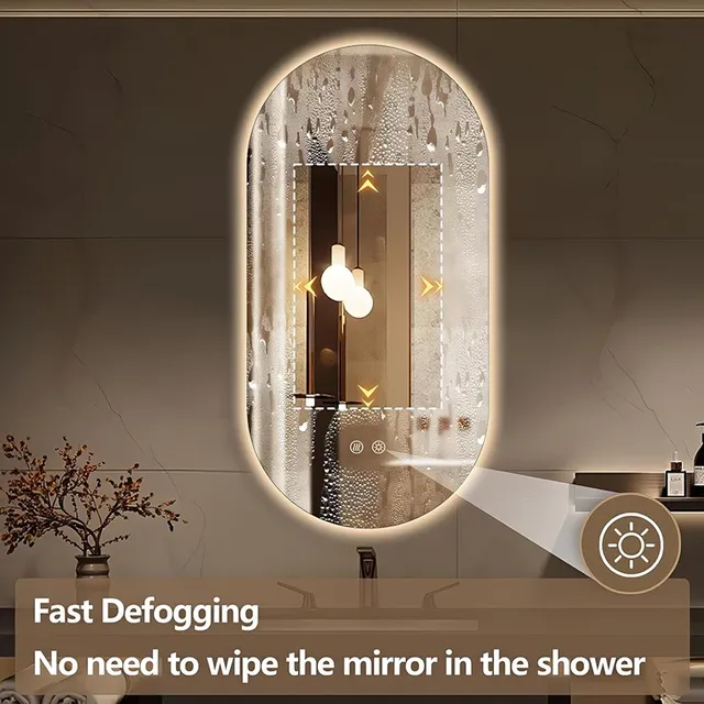 Miroir de salle de bain éclairé par LED – vue 5