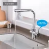Robinet de cuisine chromé à Double bec pivotant – vue 2