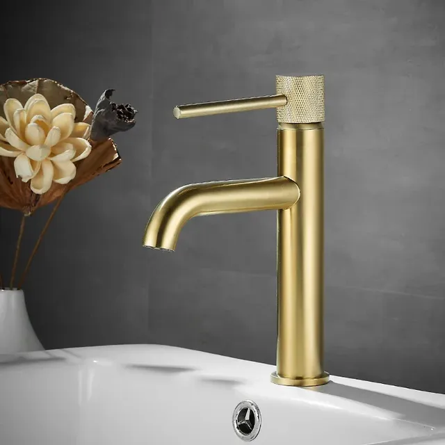 Robinet de lavabo en or brossé – vue 3