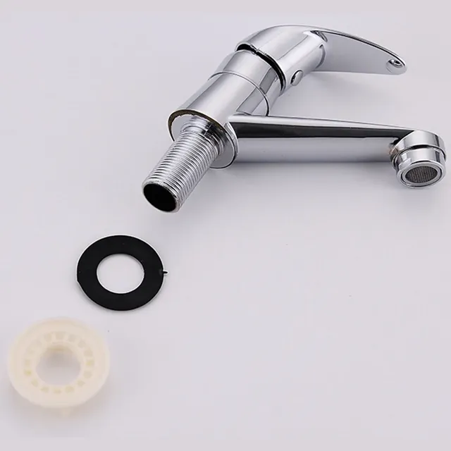 Robinet de lavabo de salle de bains à trou unique chromé – vue 5