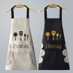 Tablier imperméable à l&rsquo;huile peut essuyer les mains, vêtements de travail de cuisine pour la cuisine, le nettoyage de la cuisson, tablier universel sans manches pour hommes et femmes