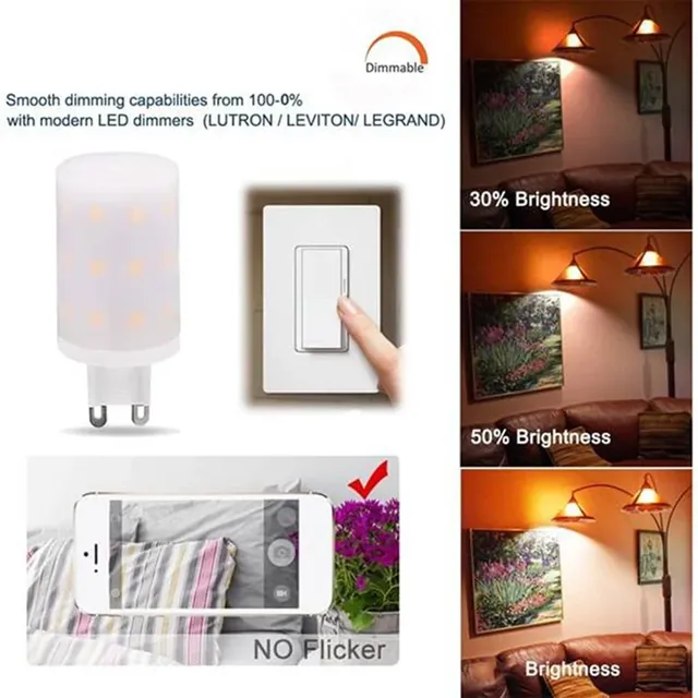 HHO-tuya Wifi G9 lumière intelligente à intensité… – vue 2