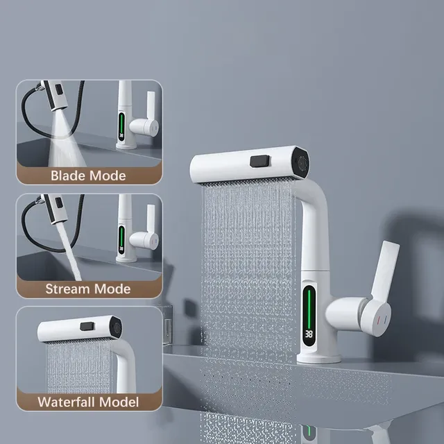 Robinet de cuisine extractible cascade – vue 5