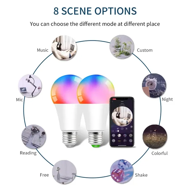 Dohome Wifi Bluetooth ampoule intelligente Alexa lampe à… – vue 5