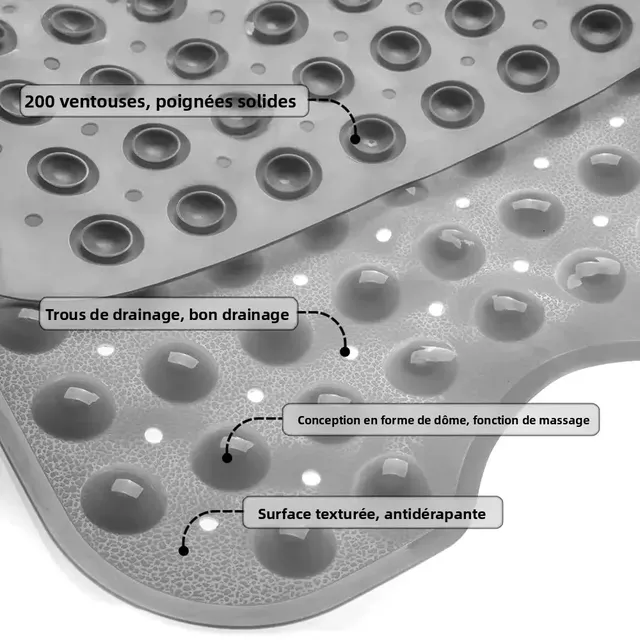 Tapis de baignoire pour baignoire de douche – vue 3