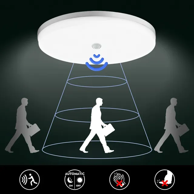 Plafonnier LED intelligent avec capteur de mouvement PIR – vue 2