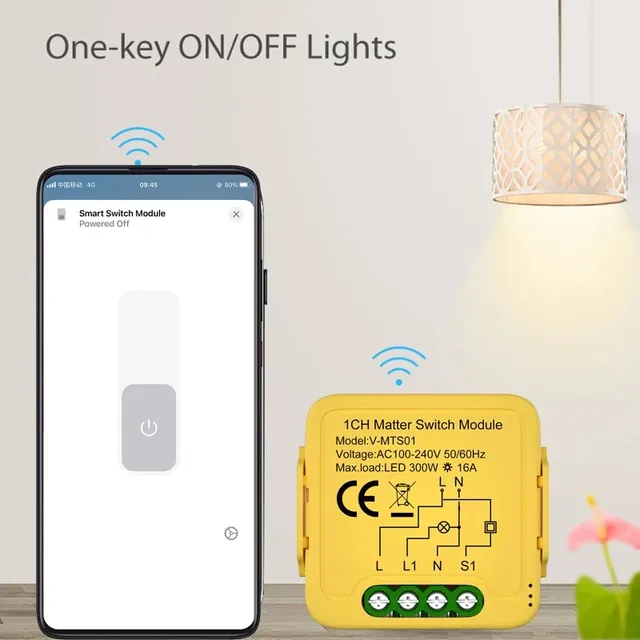 Matter WiFi Module de commutation intelligent relais… – vue 4