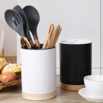 Étagère de rangement pour ustensiles de cuisine, étagère domestique, porte-baguettes, fourchette, cuillère, boîte de vidange