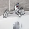 Remplisseur de bain chromé monté sur pont – vue 2