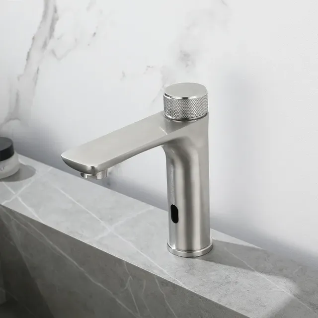 Robinet lavabo automatique sans contact monotrou noir… – vue 3