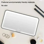 Miroir de maquillage pare-soleil de voiture LED avec lumières, mode trois lumières, rechargeable, dimmable, commande tactile, miroir de maquillage de voiture