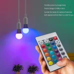 Ampoule LED multicolore RGB, 16 couleurs, E27, 220V, éclairage domestique, variable, 24 touches, télécommande, lampe intelligente, lumière d&rsquo;ambiance