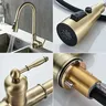 Mitigeur cuisine bronze antique laiton brossé bec haut… – vue 5