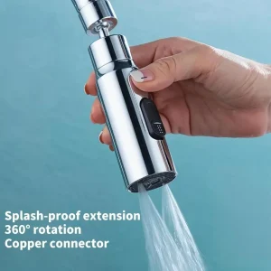 Robinet de cuisine Flexible 3 en 1, mitigeur d&rsquo;évier, tête de pulvérisation, robinet d&rsquo;eau filtrée, robinet d&rsquo;eau noir remplaçable, 1 pièce