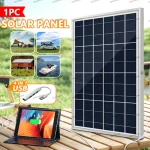 panneau solaire portable rigide polycristallin 10W 12V aluminium compact USB multiports chargeur nomade camping smartphone tablette