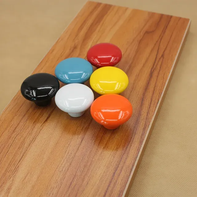 Bouton armoire céramique émaillée brillante couleur vive… – vue 6