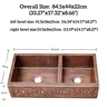 MAEBOW évier tablier avant cuivre patiné antique grand… – vue 4