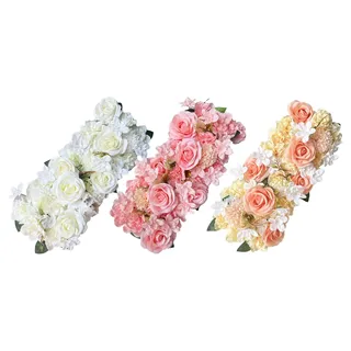 Panneau floral romantique soie artificiel fait main durable couleur…