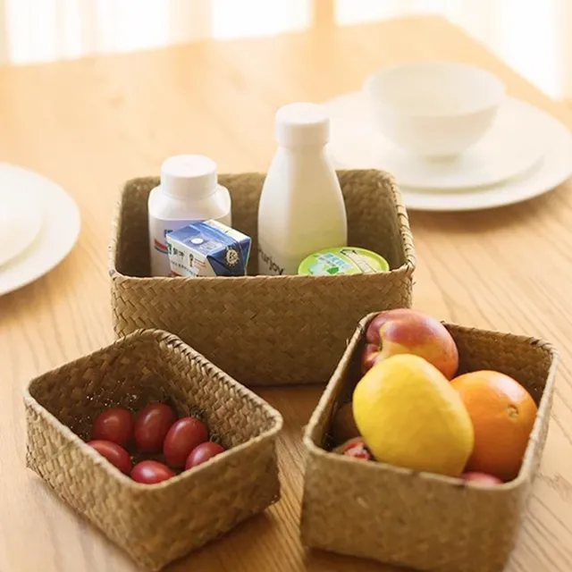 Panier en osier cuisine bol de fruits panier de… – vue 3
