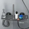 Système de douche en laiton chromé/gris – vue 3