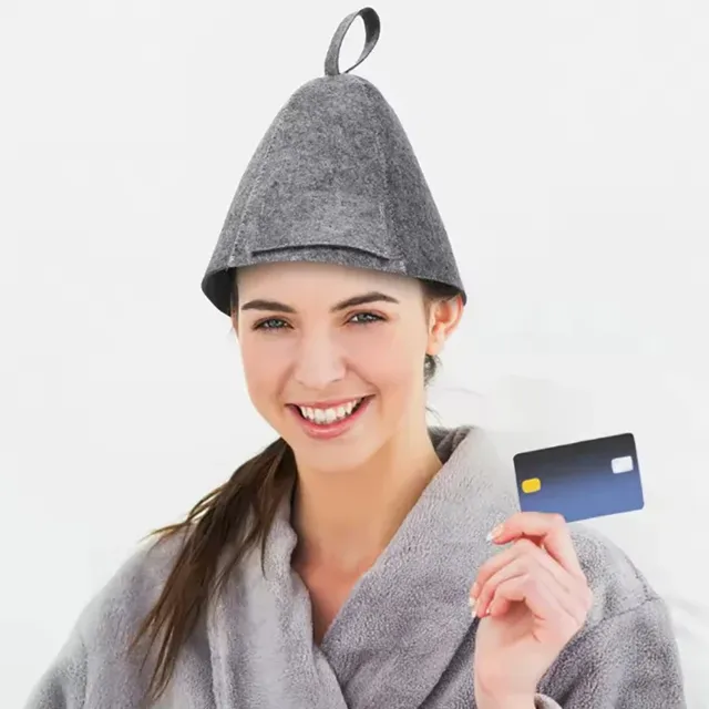 Sauna Anti-chaleur Sauna chapeau épaissir laine feutre… – vue 5