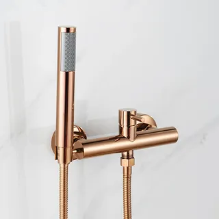 Ensemble de robinets de douche de salle de bains en or Rose