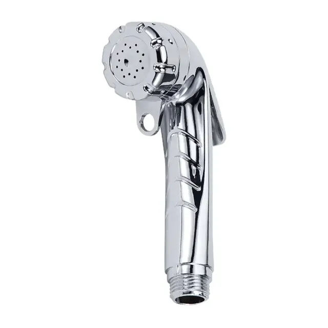 Pommeau de douche de couleur chromée 1/2 avec bouton de… – vue 6