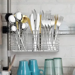 Étagère de rangement de cuisine en acier inoxydable