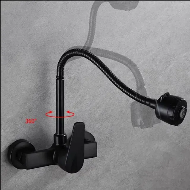 Robinet de cuisine noir/brossé – vue 2