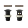 Bonde lavabo mécanisme clic clac laiton finition noir… – vue 4