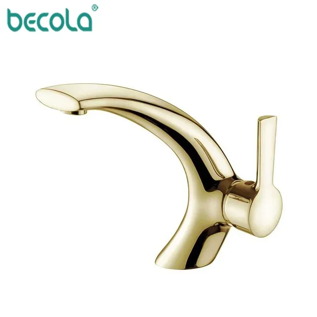 Becola Moderne Robinet de Bassin En Laiton Or Salle De… – vue 2