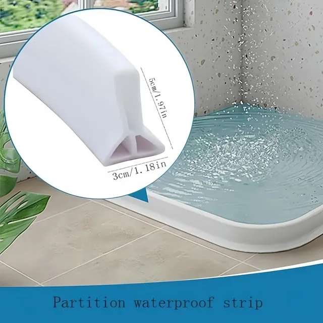 Barrière d'eau de douche pliable auto-adhésive bande de… – vue 3