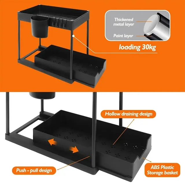 Organisateur rangement sous évier support organisation… – vue 6