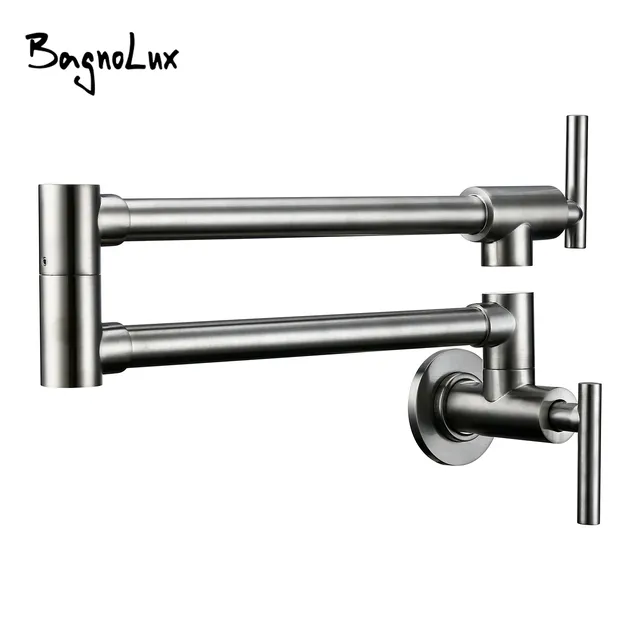 Robinet de cuisine en laiton chromé brossé noir – vue 5