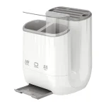 FLYY-organisateur de cuisine couverts ménagers planche à découper support de rangement avec plateau de récupération comptoir égouttoir ustensiles de cuisine Tube