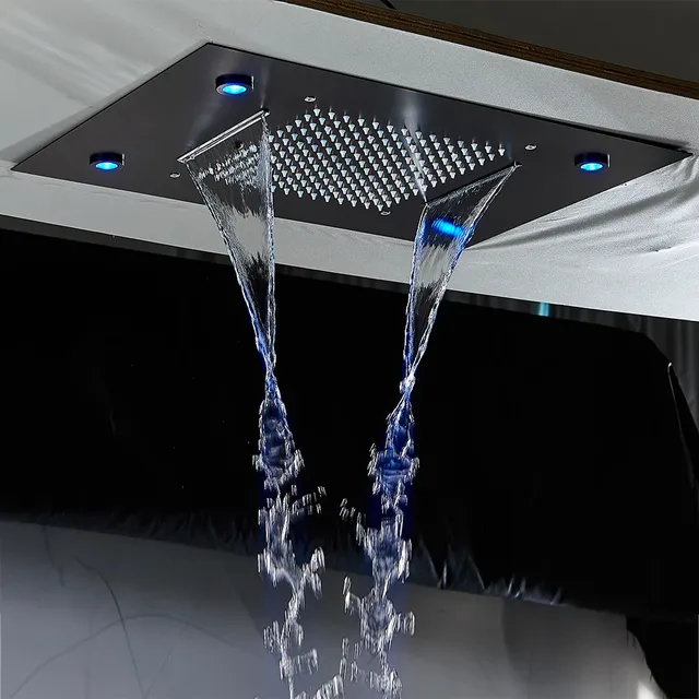 Ensemble de système de douche de pluie thermostatique à… – vue 2