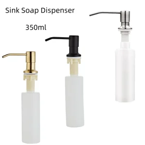 Distributeur de liquide d&rsquo;évier en acier inoxydable Regina, bouteille à pression manuelle, distributeur de gratitude, accessoires de cuisine, 350ml