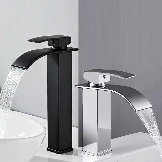 Robinet de lavabo cascade moderne en acier inoxydable – vue 2