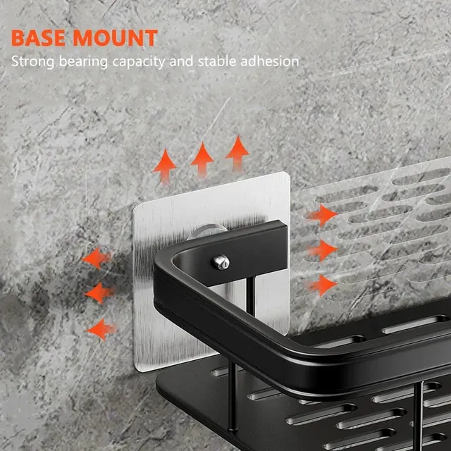 Salle de bains Rangement Rack Pas de Forage Étagères… – vue 4