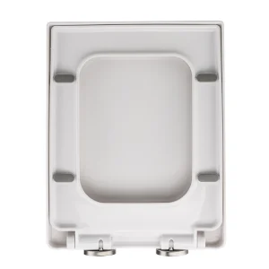 Siège de toilette carré à fermeture douce, antibactérien, hygiénique, couvercle de toilette amovible avec 360 ° Charnière rotative, installation et nettoyage faciles Siège de toilette carré à fermeture douce, antibactérien, hygiénique, couvercle de toilette amovible avec 360 ° Charnière rotative, installation et nettoyage faciles