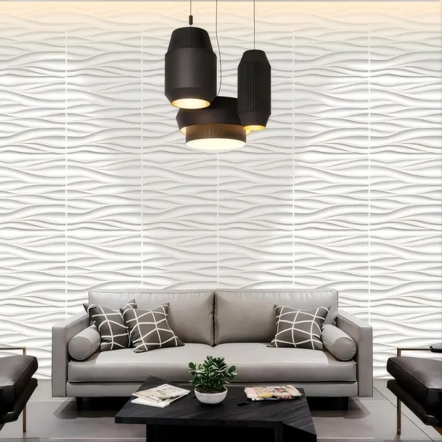 Panneaux muraux ondulés tridimensionnels 30x30cm – vue 2